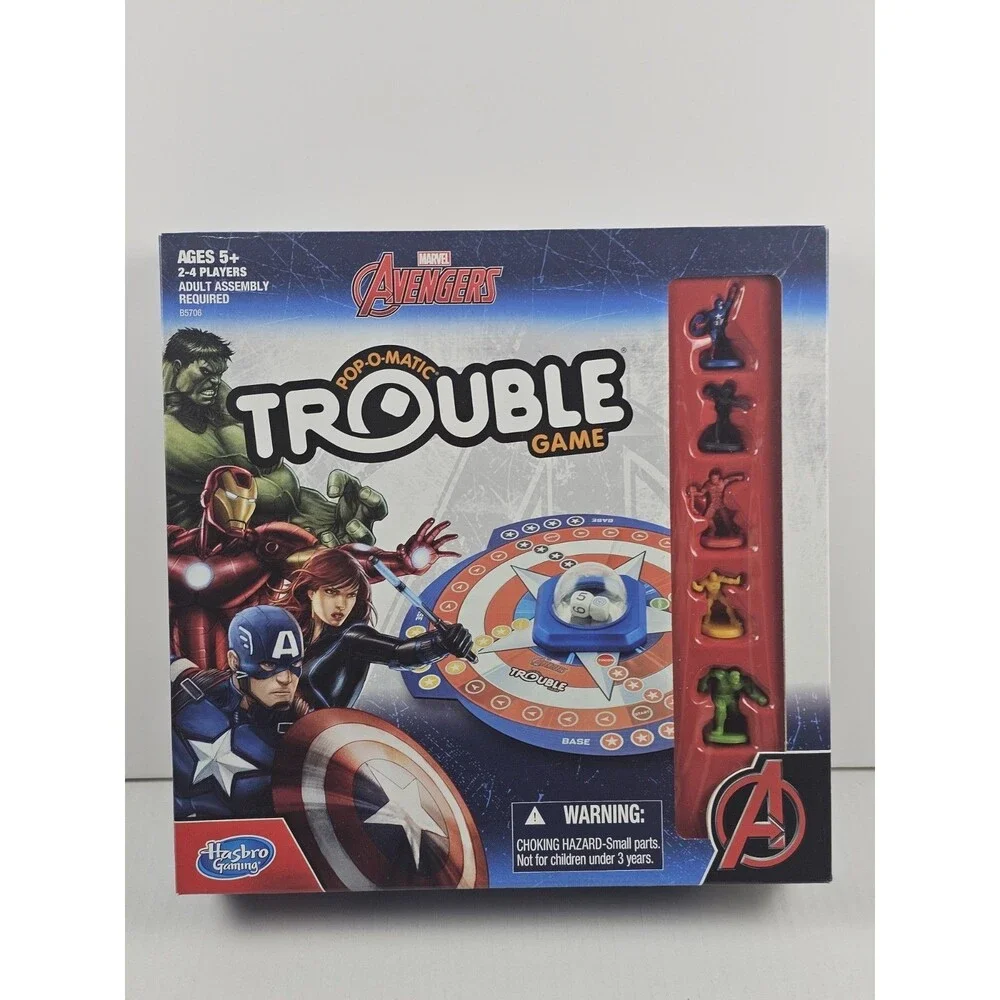 Marvel Avengers TROUBLE Board game by Hasbro Gaming COMPLETE All Pieces & Parts